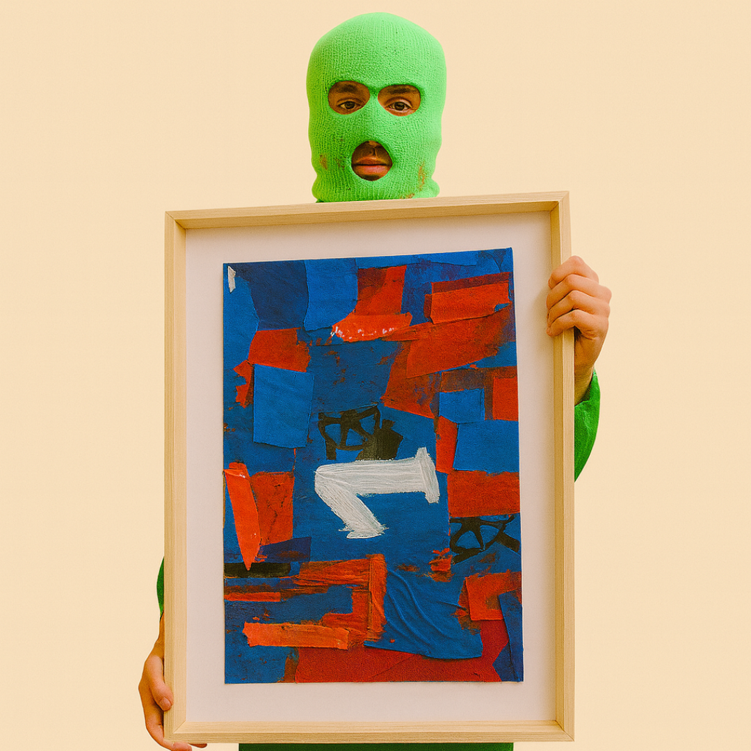 Bild "Blau-Rot" Nr°1 (50 x 70 cm)