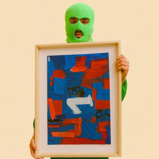 Bild "Blau-Rot" Nr°1 (50 x 70 cm)