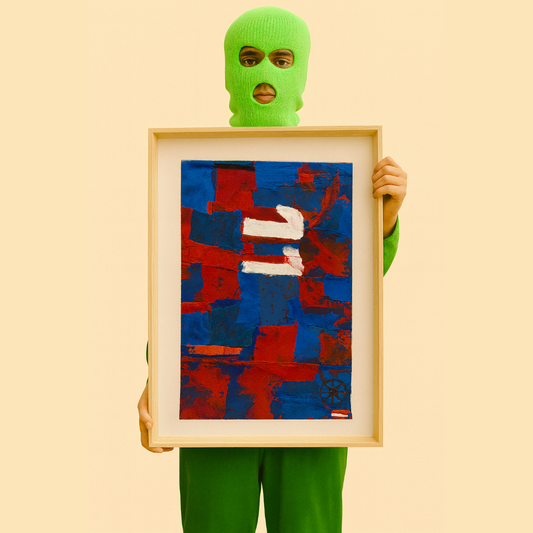 Bild "Blau-Rot" Nr°11 (50 x 70 cm)