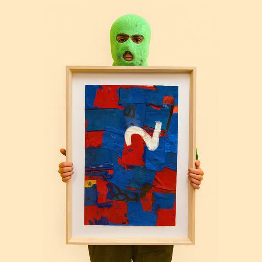 Bild "Blau-Rot" Nr°2 (50 x 70 cm)