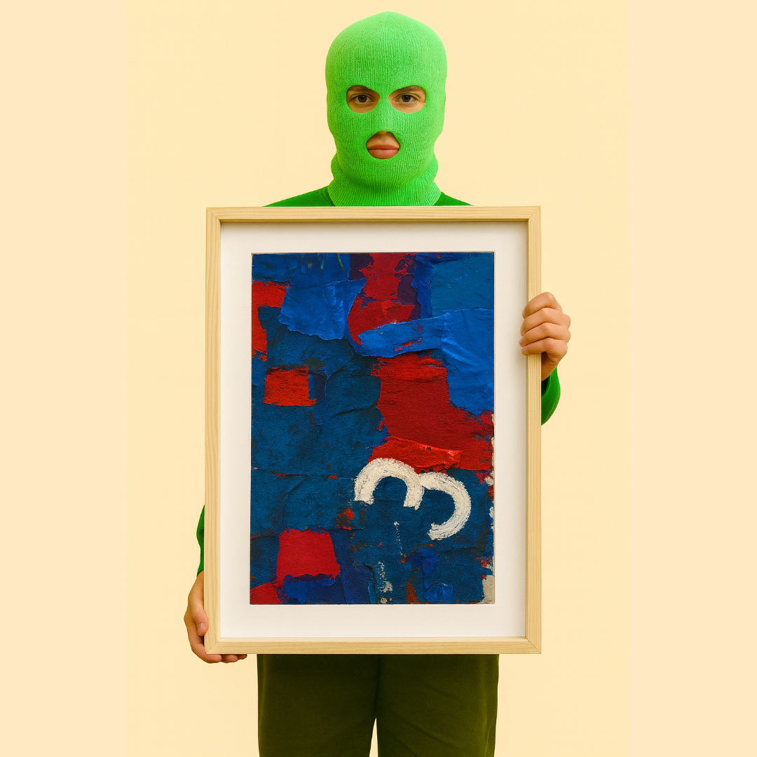 Bild "Blau-Rot" Nr°3 (50 x 70 cm)