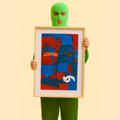 Bild "Blau-Rot" Nr°6 (50 x 70 cm)