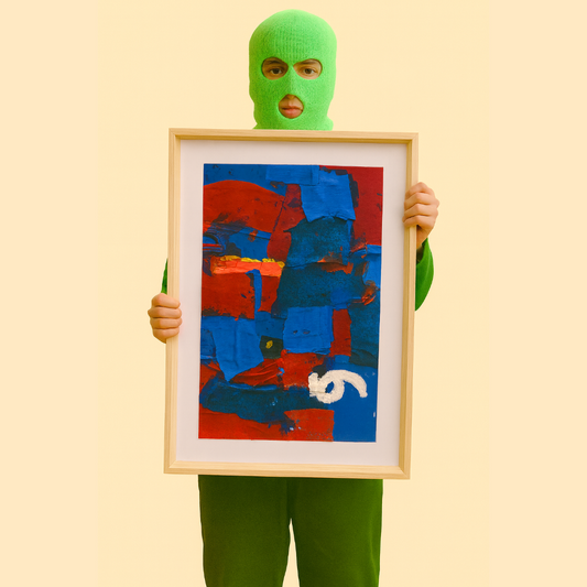 Bild "Blau-Rot" Nr°6 (50 x 70 cm)