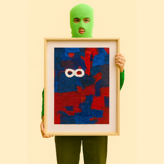 Bild "Blau-Rot" Nr°8 (50 x 70 cm)