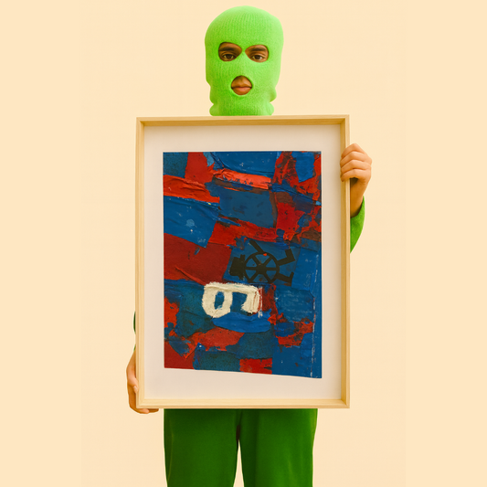 Bild "Blau-Rot" Nr°9 (50 x 70 cm)