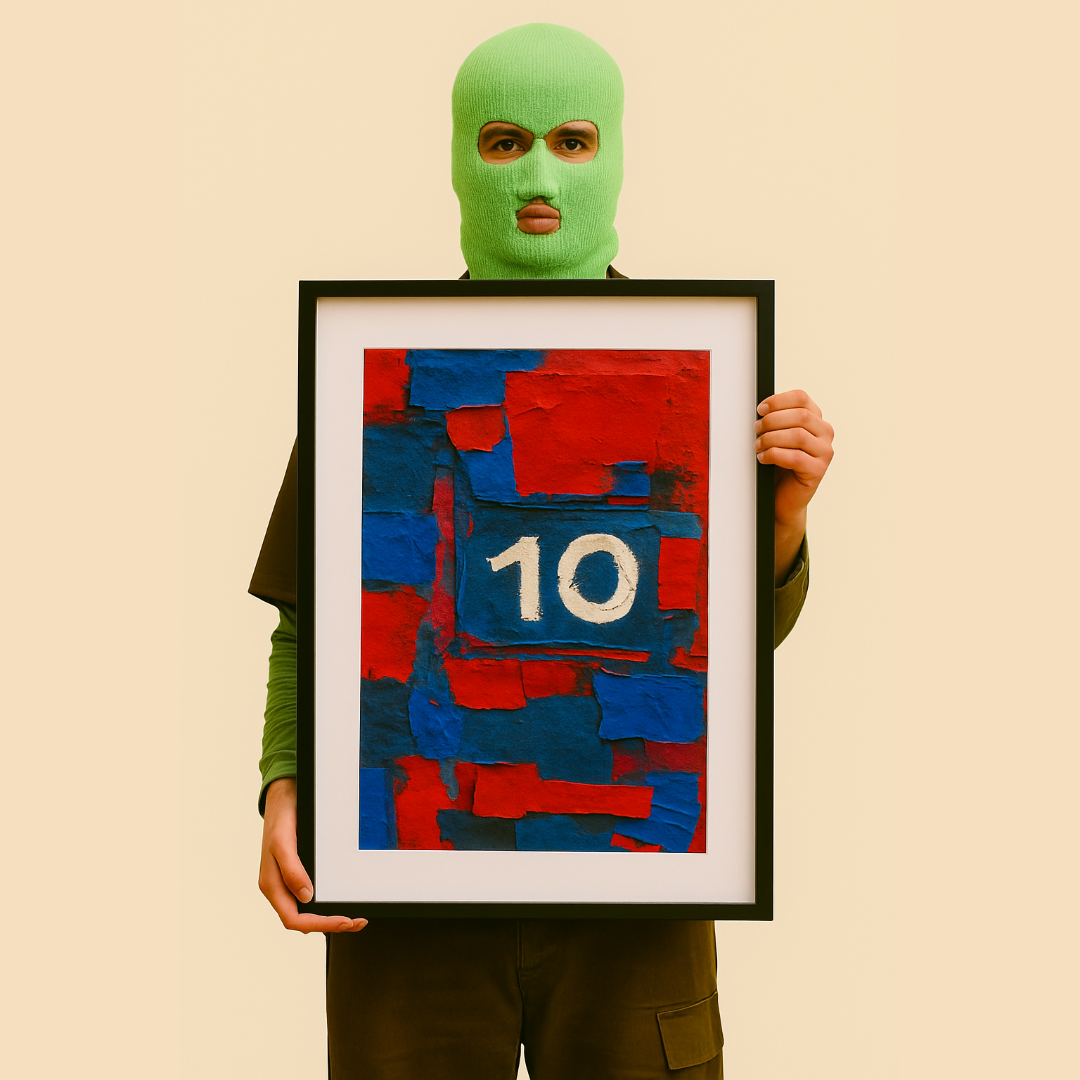 Bild "Blau-Rot" Nr°10 (50 x 70 cm)