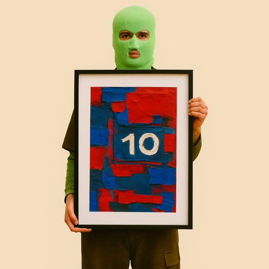 Bild "Blau-Rot" Nr°10 (50 x 70 cm)