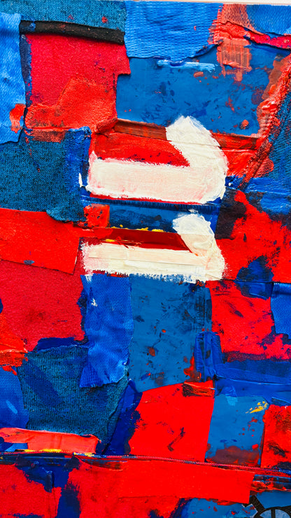 Bild "Blau-Rot" Nr°11 (50 x 70 cm)