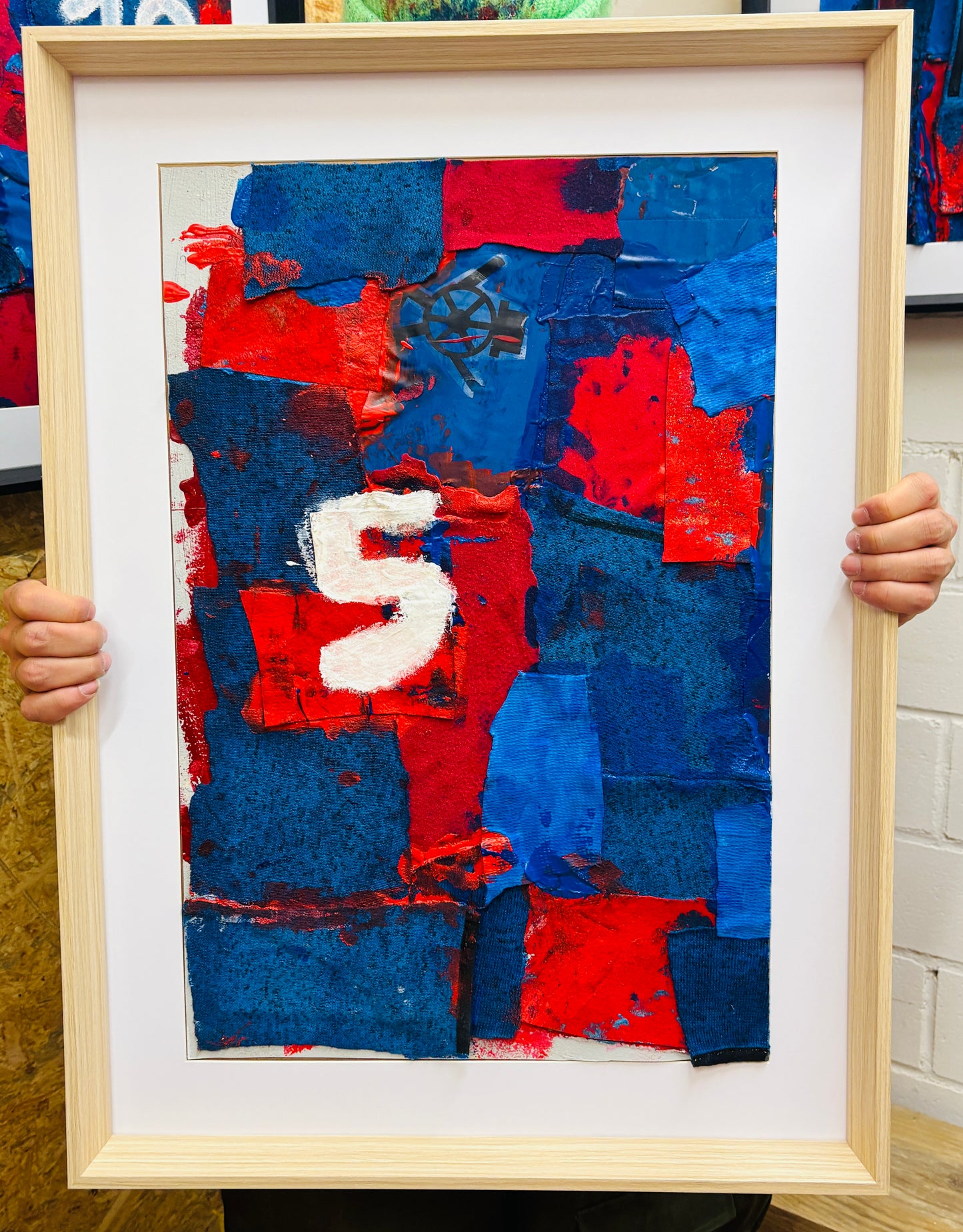Bild "Blau-Rot" Nr°5 (50 x 70 cm)