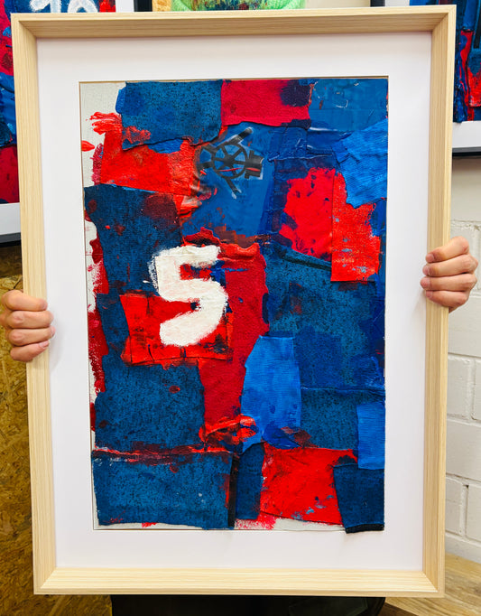 Bild "Blau-Rot" Nr°5 (50 x 70 cm)