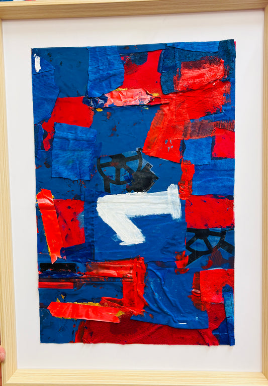 Bild "Blau-Rot" Nr°1 (50 x 70 cm)