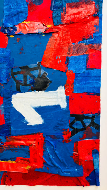Bild "Blau-Rot" Nr°1 (50 x 70 cm)