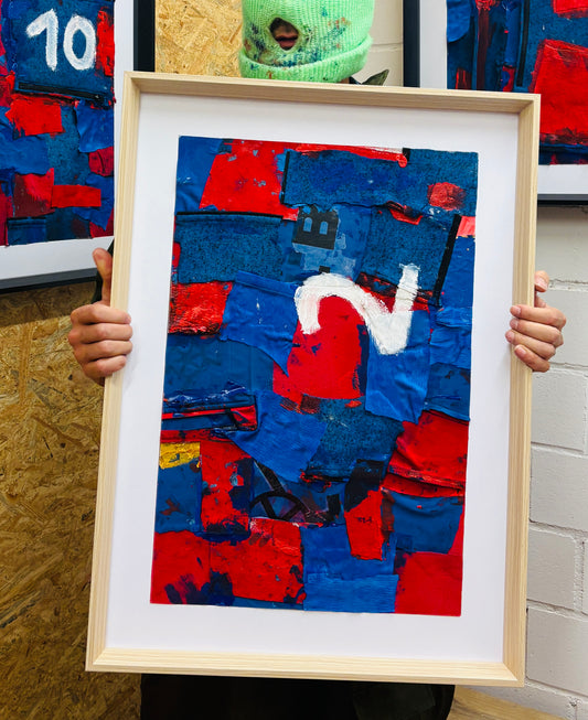 Bild "Blau-Rot" Nr°2 (50 x 70 cm)