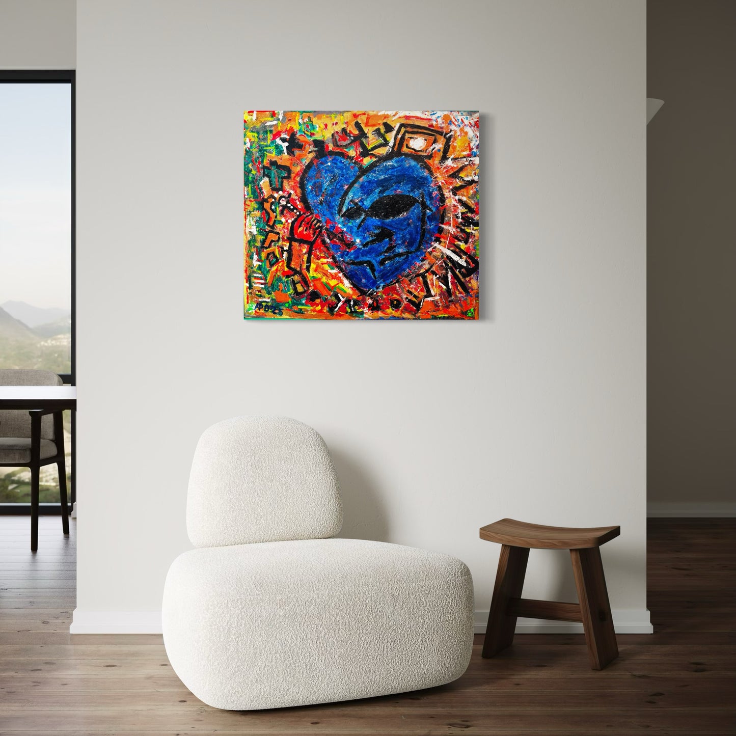 Bild: „Blaues Herz“ (81 x 72 cm)