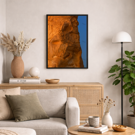 "Roter Stein, Blauer Raum" Nr° 06 (30 x 40 cm)