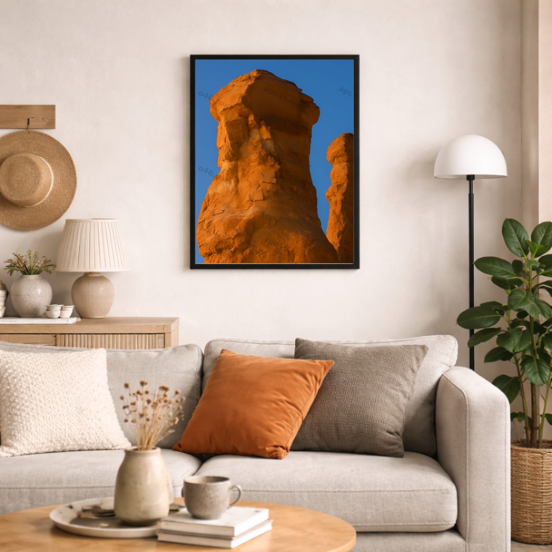 "Roter Stein, Blauer Raum" Nr° 07 (30 x 40 cm)