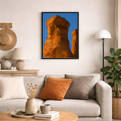 "Roter Stein, Blauer Raum" Nr° 07 (30 x 40 cm)