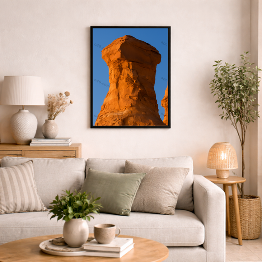 "Roter Stein, Blauer Raum" Nr° 08 (30 x 40 cm)