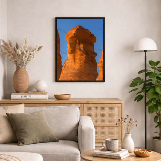 "Roter Stein, Blauer Raum" Nr° 10 (30 x 40 cm)