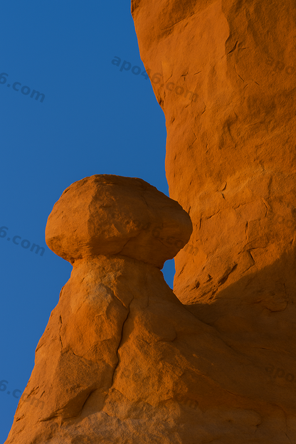 "Roter Stein, Blauer Raum" Nr° 11 (30 x 40 cm)