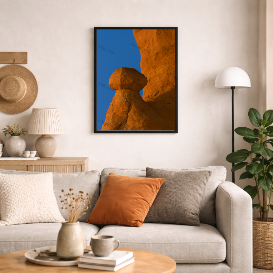 "Roter Stein, Blauer Raum" Nr° 11 (30 x 40 cm)