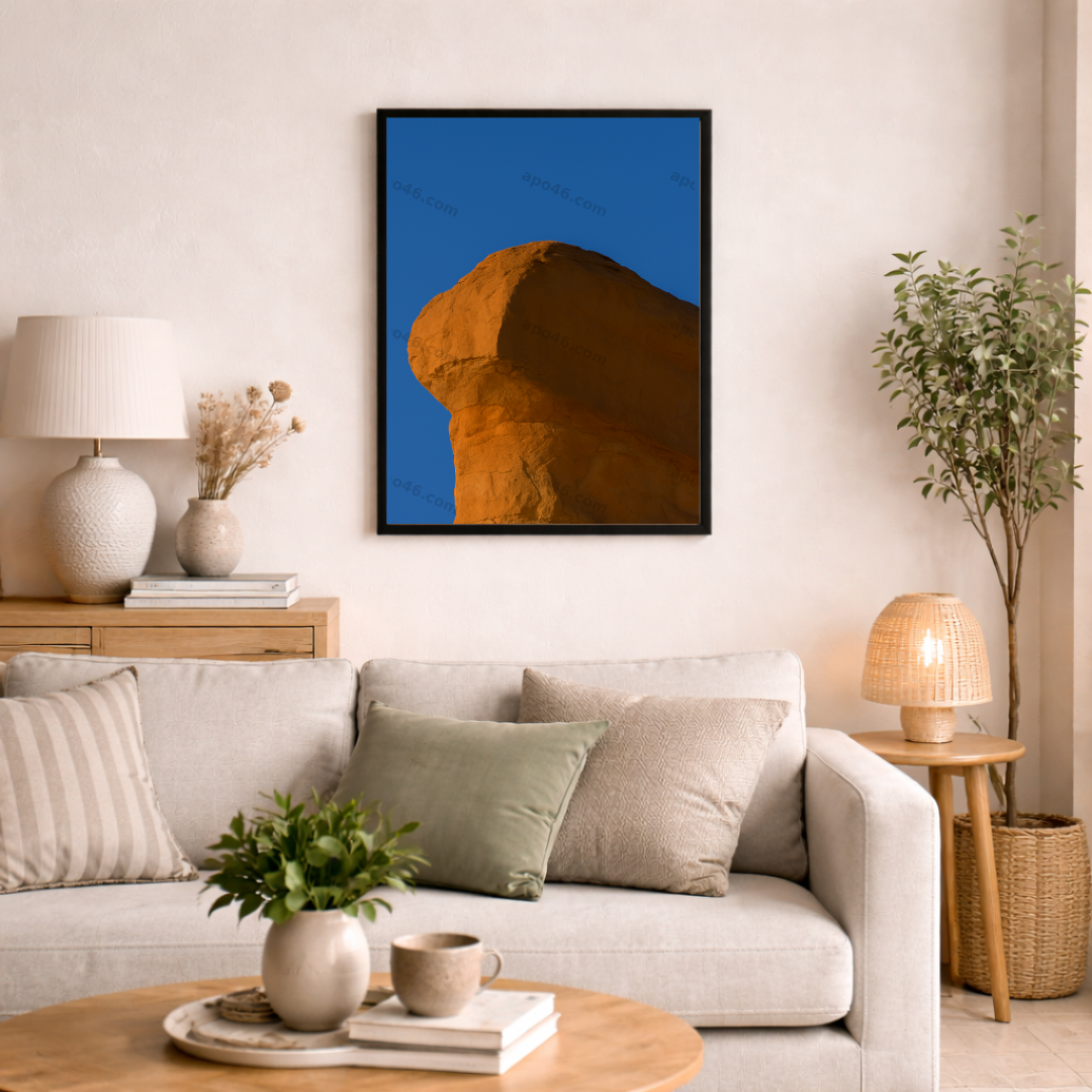 "Roter Stein, Blauer Raum" Nr° 12 (30 x 40 cm)