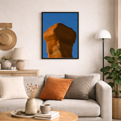 "Roter Stein, Blauer Raum" Nr° 03  (30 x 40 cm)