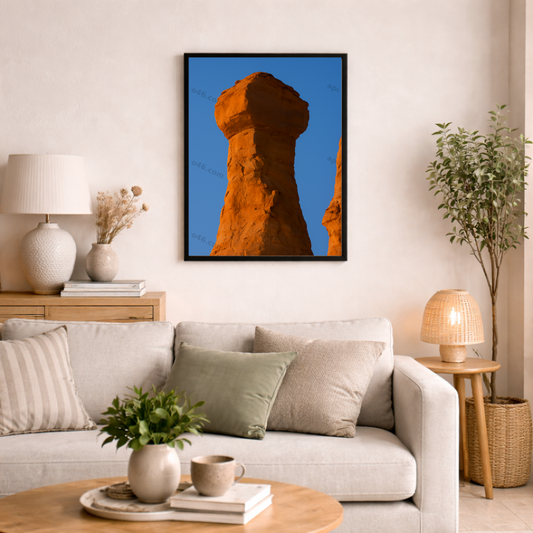 "Roter Stein, Blauer Raum" Nr° 04 (30 x 40 cm)