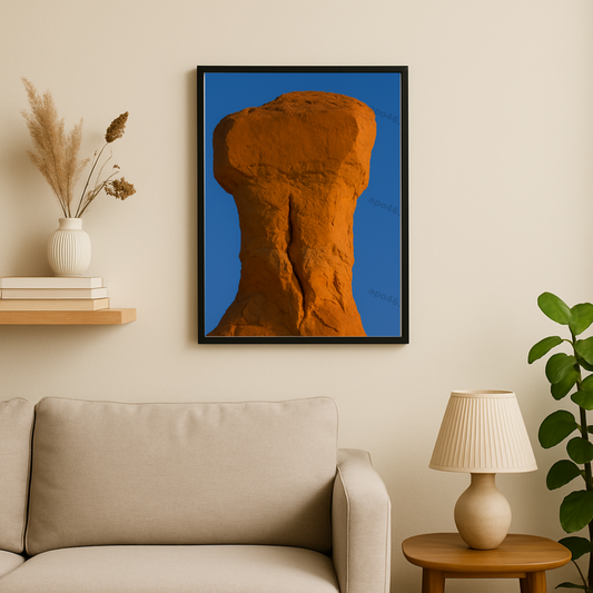 "Roter Stein, Blauer Raum" Nr° 01  (30 x 40 cm)