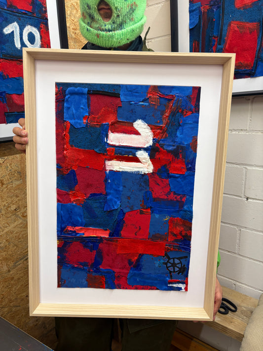 Bild "Blau-Rot" Nr°11 (50 x 70 cm)