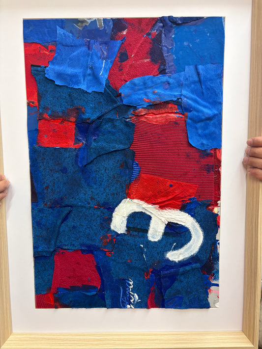 Bild "Blau-Rot" Nr°3 (50 x 70 cm)
