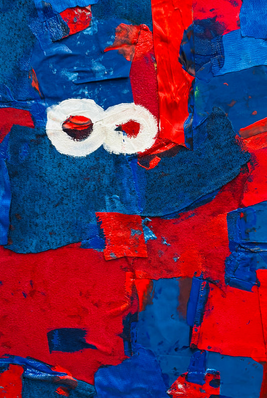 Bild "Blau-Rot" Nr°8 (50 x 70 cm)