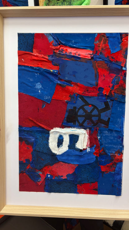Bild "Blau-Rot" Nr°9 (50 x 70 cm)
