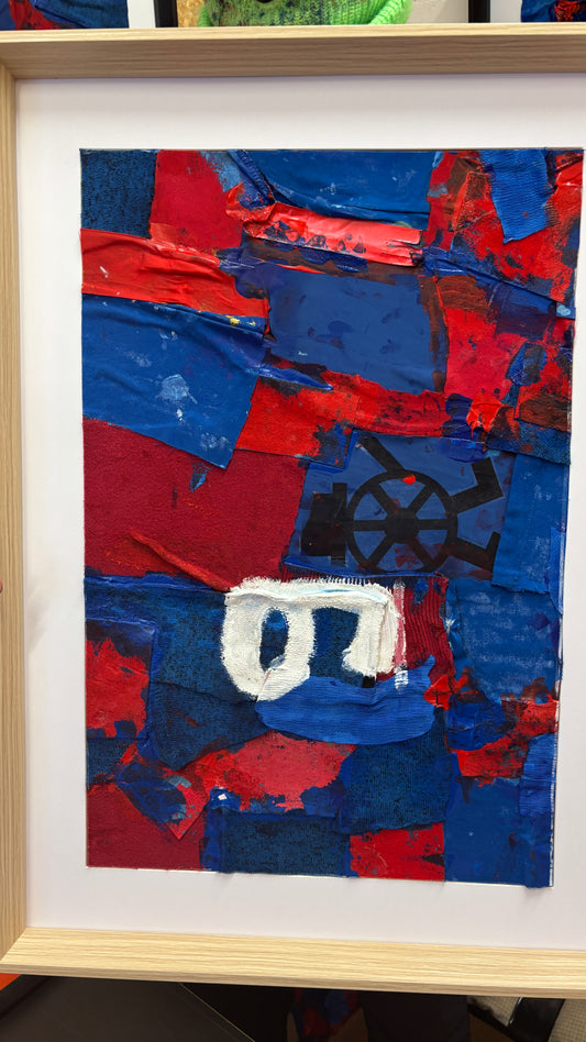 Bild "Blau-Rot" Nr°9 (50 x 70 cm)