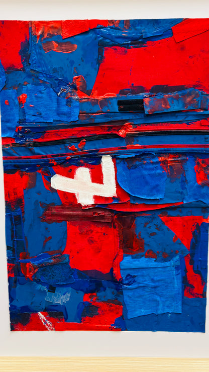 Bild "Blau-Rot" Nr°7 (50 x 70 cm)