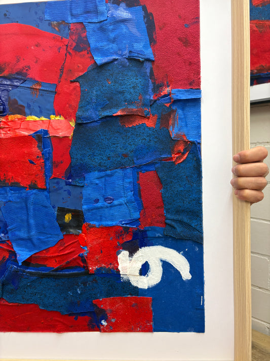 Bild "Blau-Rot" Nr°6 (50 x 70 cm)