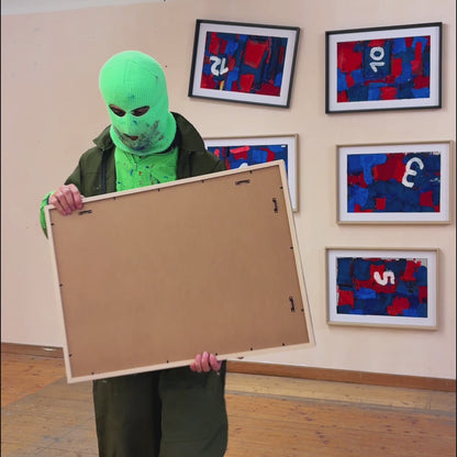 Bild "Blau-Rot" Nr°2 (50 x 70 cm)