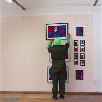 Bild "Blau-Rot" Nr°10 (50 x 70 cm)