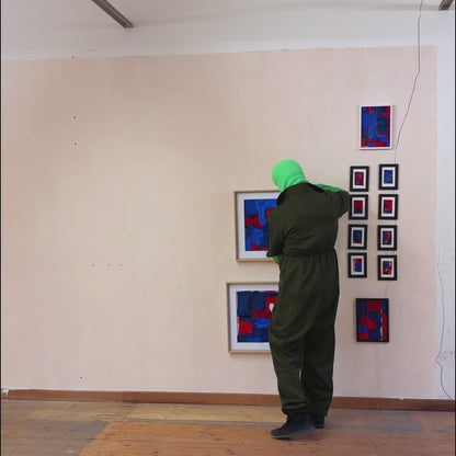 Bild "Blau-Rot" Nr°3 (50 x 70 cm)