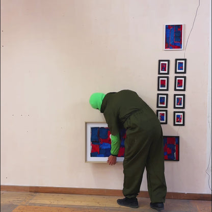 Bild "Blau-Rot" Nr°5 (50 x 70 cm)