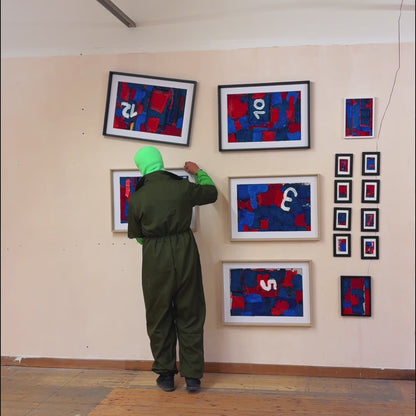 Bild "Blau-Rot" Nr°1 (50 x 70 cm)