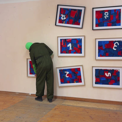 Bild "Blau-Rot" Nr°7 (50 x 70 cm)